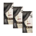 과일나라 미용실 헤어 남성 여성 홈쇼핑 빗 후르츠 크림 새치 염색약 4 갈색 3개 : 퍼퓸앤코스