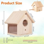 Tfwadmx 2PCS 나무 새집 투명 야외 걸이 둥지 상자 정원 참새 벌새 핀치 스롤을 위한 파티오 DIY 장식 1 PC : 모어마켓S