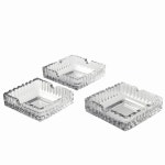 ZSHNYUKX 유리 재떨이 3PCS 4인치 현대식 - 실내 실외용 가정 사무실 파티오 : 딜바웨이