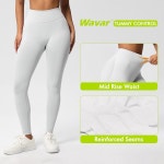 여성용 와바 히든 버트 스크런치 레깅스 엉덩이 로우웨이스트 헬스 요가 팬츠 조절 기능 포함 #1 Brown Small : 위너셀러