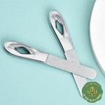 스테인레스 스틸 양면 네일 파일 미끄럼 방지 핸들 그릿 다이아몬드 손톱 쉽게 에머리 보드 : 얼리브릿지01