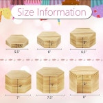 LKCXMZP 6팩 나무 뷔페 라이저, 파티용 헥사곤 푸드 소박한 우드 케이크 & 컵케이크 스탠드 네스팅 박스 상자 전시 : 글로시티몰