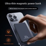 50000mAh 울트라 슬림 전원 은행 Mac 고속 충전 보조 배터리 PD22.5W 마그네틱 자석 무선 휴대용 외부 New : 미래통상22