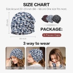 남성용 여성용 여름 비니 보호 모자 왜소 케모 머리 배기 해골 수면 나이트캡 A-g1528-stripped One Size : 소피마르셀