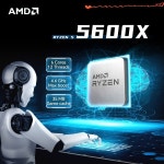 AMD 라이젠 5 5600X 6코어 12스레드 신제품 DDR4 7NM L3=32M 3.7GHz 게이밍 프로세서 소켓 (팬 없음) : 무럭상사