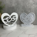 네하트 실리콘 몰드 메이드 캔들 거치대 석고 송진 DIY 러브 콘크리트 시멘트 스탠드 : 투나인씨앤텍
