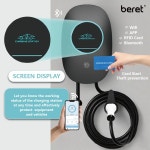 전기차 충전소 32A 디스플레이 포함 EVSE 월박스 월마운트 7.6KW/22KW GBT 케이블 앱 제어 : 반월무역6