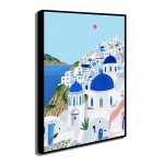 산토리니 리스본 캔버스 벽 아트 인쇄 포스터 코모 호수 센트럴 파크 장식 그림 present 벽화 홈 선물 Unframed : 스마일덕