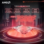 AMD 라이젠 5 7500F L3=32M 3.7GHz 6코어 12스레드 게이밍 프로세서 소켓 팬 없음 : 무럭상사