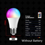 1-10개 AC 220V 7W E27 LED 전구 RGB 16색 24키 리모컨 침실 무드등 거실 조명 : 쓰리에이코퍼레이션