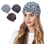 남성용 여성용 여름 비니 보호 모자 왜소 케모 머리 배기 해골 수면 나이트캡 A-g1528-stripped One Size : 소피마르셀