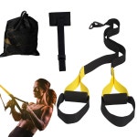 ETHEREAL 고정 서스펜션 트레이너 키트, 전신 운동을 위한 저항 훈련 스트랩, 도어 앵커와 핸들 포함, 홈 에디션용 바디웨이트 포함 : 브리포