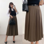 헨츠 벨트세트 플리츠 롱 스커트 A0857 : 어썸하비