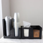 카페 종이컵 디스펜서 테이크아웃 컵홀더 냅킨 보관함 omg 스냅빈 중 : 오메가키친