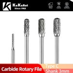 KaKarot 3mm 생크 C 유형 C0513M0 C0413 텅스텐 카바이드 로터리 파일 버 드릴 비트 CNC 조각 도구 커터 라임 코어 : 함께더높게