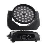 Jacmui 무빙 헤드 워시 라이트 36 ×10W LED RGBW 줌 비즈 고휘도 DJ 바 클럽 교회 행사 DMX512 조명기구 : 위시마켓01