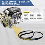 서펜타인 벨트 1060842 6PK2139 엔진 모터 구동 혼다 호환 어코드/오디세이/파일럿/리지라인 아큐라 MDX/RL/TL/ZDX용 6-리브 84.2인치... 