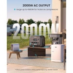 휴대용 발전소, 1024Wh LiFePO4 배터리(2000W AC 콘센트 4개 포함), 가정용 백업 전원, 캠핑 및 로드 트립을 위한 5kWh, UPS, 태양광... 