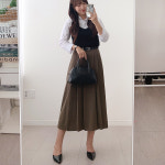 헨츠 벨트세트 플리츠 롱 스커트 A0857 : 어썸하비