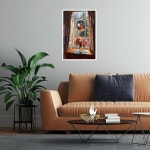 ECUASMR 디스코 볼 인 더 윈도우 아트 프린트 코티지코어 앤 플라워스... 타임리스 월 장식 주택 아파트 및 오피스 12X16 언프레임 : 월드샵스