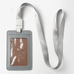 제이에이치 가죽 세로형 사원증 케이스 그레이 출입카드케이스 : J.Hwan