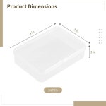 24 PCS 투명 플라스틱 카드 상자, 스냅 클로즈드 카드 덱 케이스, 빈 투명 포커 : 대사