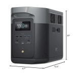 EF ECOFLOW 휴대용 발전소 DELTA 2 Max, 2400W LFP 태양광 발전기, 1시간 만에 완전 충전, 가정용 백업용 2048Wh 발전기(태양광 패널... 