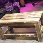 PD몰 원목 화분 받침대 겸용 넓은의자-우드스텐드 H6028 60x28x29cm 원목미니선반 우드의자 : 폰드몰