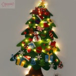 서락 DIY 펠트 크리스마스 벽트리 전구포함 그린 유치원트리 : 모두의 서락