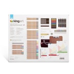 KINGART 152 얼티밋 시리즈 124개 초급/학생을 포함한 모든 기술 수준을 위한 종이 패드가 있는 파스텔 및 연필 스케치 드로잉 아트 세트... 