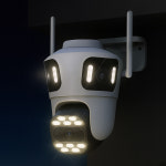 3채널 실외 CCTV 외부 감시카메라  IP카메라 방범용 매장 농막  CCTV 무선 와이파이 : 아이카코리아