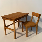 제페토의 미니어처 원목 가구 만들기 시리즈 1/10 크기 화이트오크 원목 책상 : 다락목공방