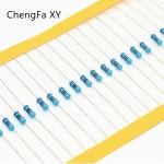 100pcs 1/4W 1R~22M 1% 금속 필름 저항기 0R 옴 : 리치상사17