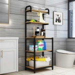 욕실 수납 선반 화장실 따챠 수납선반 일자 화장실정리 린스 무타공 무타공욕실선반 2 반원 삼중직 가로 40 세로 30 높이 1 : 제이투글로벌004