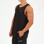 GHOSTTOWN GT 에센셜 피그먼트 머슬 나시 블랙 짐웨어 헬스 운동 : 고스트타운