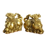 재물을 부르는 비휴 재물운 금전운 행운 골드 황동비휴 풍수소품 개업선물 집들이선물 2마리세트 : 천앤브릭 유한회사