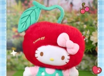 G1613 산리오 정품 애플 헬로키티 인형 22cm 세트 선물 귀여운 여자 장식품 : 쿠마네상점