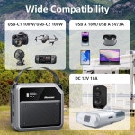 Newsmy 휴대용 태양광 발전소 270Wh/72000mAh, 최대 출력 268W, 2 100W USB-C PD, 하이킹, 여행 및 비상 시 스포트라이트가 있는... 