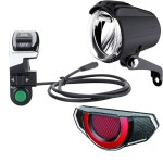 B NG UART용 헤드라이트 및 테일라이트 세트 - G062, G063, G0900 BBS01, BBS02, BBSHD 미드 드라이브 키트용 전면 후면 조명, 스위치... 