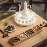 양지옥백주잔 도자기주전자 미니원샷 15ml 작은술잔 중식독주잔 11건 상운청자주기세트10컵 : 넥스트루트