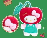 G1613 산리오 정품 애플 헬로키티 인형 22cm 세트 선물 귀여운 여자 장식품 : 쿠마네상점