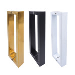 사각 밴딩 강화도어손잡이 블랙 화이트 골드 사각손잡이 유리문 카페 식당 도어핸들 심플 모던 : 예스철물