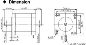 57BYGH1.8 2상 스테퍼 모터 76 본체 4선 NEMA23 : 에스에이글로벌19