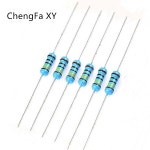 100pcs 1/4W 1R~22M 1% 금속 필름 저항기 0R 옴 : 리치상사17