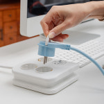 러그박스 납작 멀티탭 플랫 플러그 고용량 멀티 콘센트 디자인 USB 사각 C타입 1.4m : 360마켓