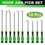 10PCS 자동차 정비 도구 오일 씰 훅 제거기 풀러 수리 : 실렌티