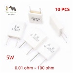 5W  10 개 비유도 시멘트 저항기  BPR56  0.01R 0.047R 1R 2R 4R ohm : 클라스가다른대행2