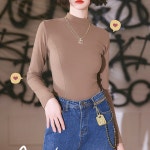 데님 기모 반폴라 레깅스 요정 아 슬림 추동 소프트 웨어 웜업 슬림 기모 반폴라 : 천앤브릭 유한회사