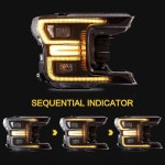 있는 순차적 블랙 플래티넘, F150 플러그 XLT, 시그널이 턴 포드 2019년형 헤드램프, VLAND 프론트 라리아트, 플레이 랜치, 앤 2020... 