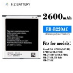 EB-B220AC 2600mAh 배터리 + 삼성 호환 갤럭시 그랜드 2 G7108V G7102 G7106/그랜드 2용 도구 로고 없음 : 트윈즈비즈몰